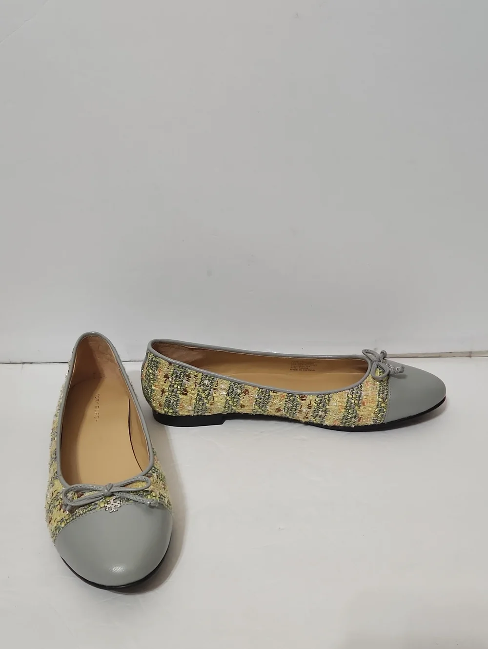 NWOB Tory Burch Leather Tweed Ballet Flats. Size 7.5